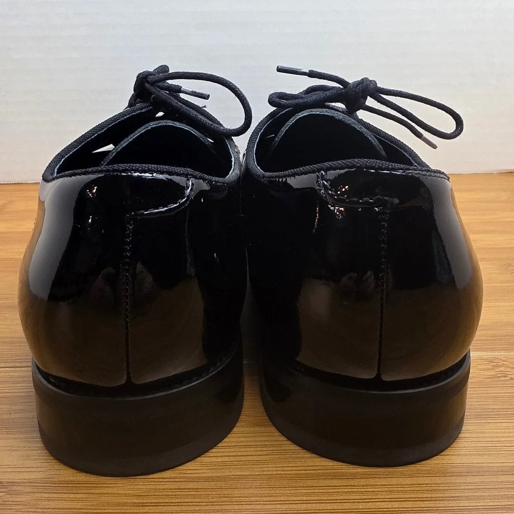 Jos. A. Bank Mens Black Patent Leather Tuxedo Derby Shoes Sz 10 2E 4HMJ 10201